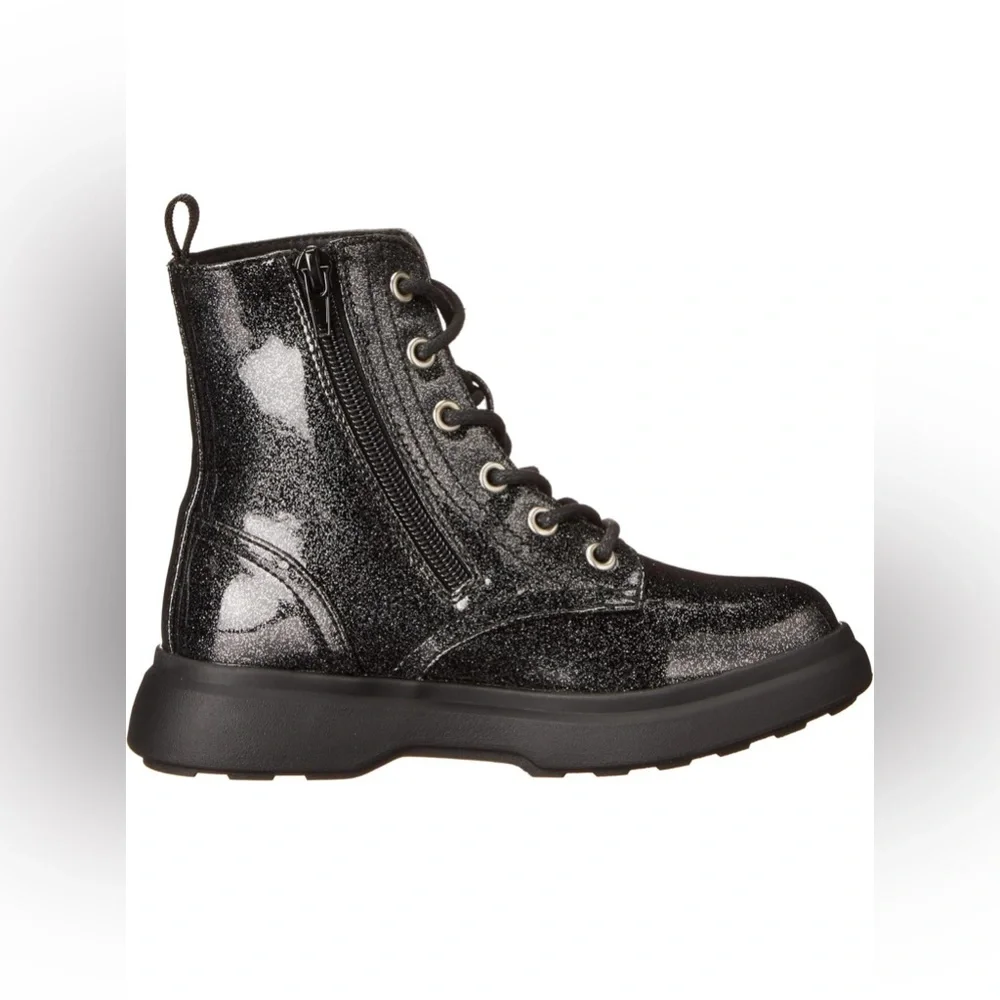 New DV by Dolce Vita Girl’s Colada Black Sparkle Ankle Boot size 5